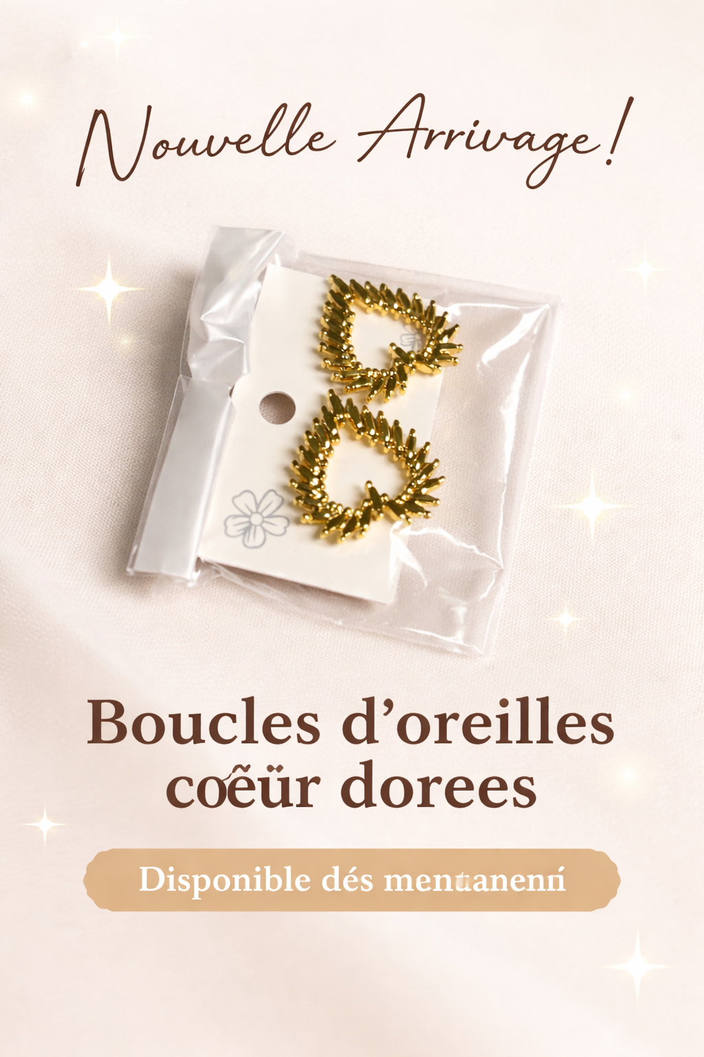Boucles d'oreilles
coẽür dorees