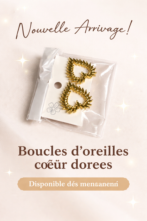 Boucles d'oreilles
coẽür dorees