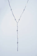 Collier Y strassés en acier inoxydable